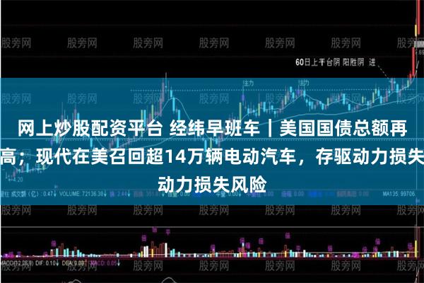 网上炒股配资平台 经纬早班车｜美国国债总额再创新高；现代在美召回超14万辆电动汽车，存驱动力损失风险